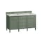 James Martin Vanities Brittany 60in Double Vanity, Smokey Celadon w/ 3 CM Eternal Jasmine Pearl Top 650-V60D-SC-3EJP - alternate 5